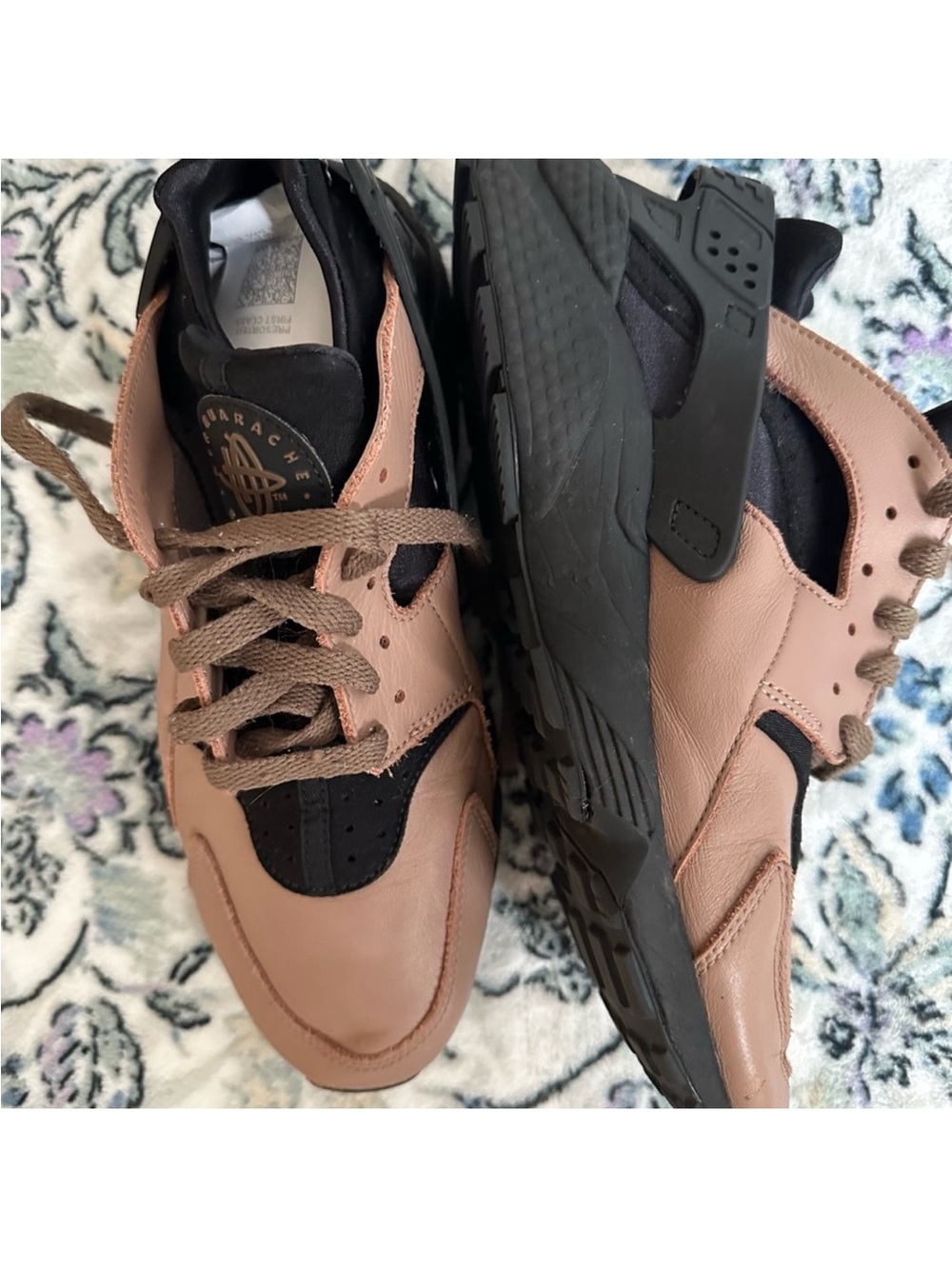Nike Men’s Limited Edition Huraches Sneakers in Pinkish Brown and Black